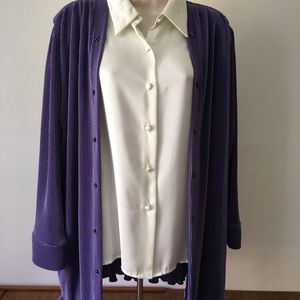 Beautiful Purple Jacket 12 diamond-like buttons